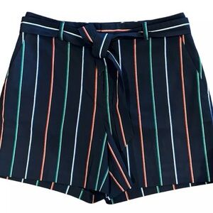 Banana Republic High Waist Striped Shorts - Black, Green, Blue, Orange